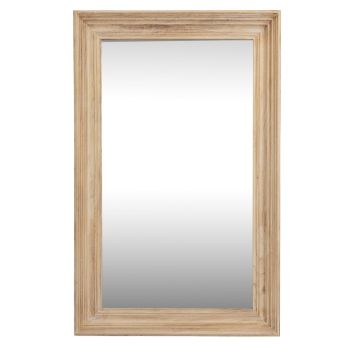 Washed Wood Medium Framed Mirror - Glass - L3 x W80 x H150 cm - Brown