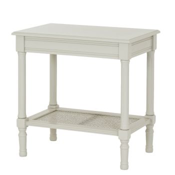 Belmont Rattan Collection Table - Wood - L40 x W60 x H60 cm - White
