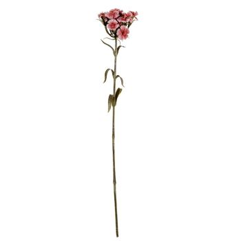 Pink Dianthus Spray Artificial Flower - Plastic - L14 x W14 x H55 cm - Pink