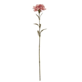 Pink Carnation Stem Artificial Flower - Plastic - L11 x W10 x H56 cm - Pink