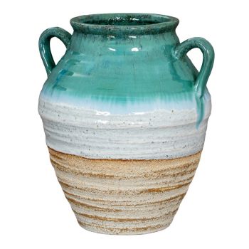 Fen Amphora Vase - Ceramic - L35 x W35 x H38 cm - White