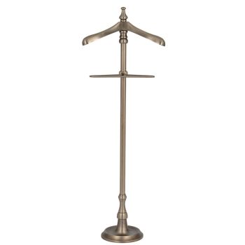 Antiqued Valet Stand - Metal - L6 x W45 x H132 cm - Silver