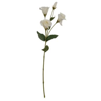 Lisianthus Spray Artificial Flower - Plastic - L15 x W15 x H69 cm - White