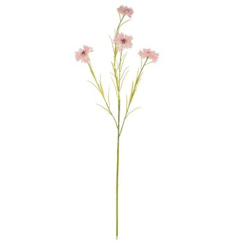 Cornflower Stem Artificial Flower - Plastic - L20 x W20 x H77 cm - Pink