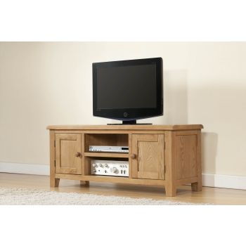 Shrewsbury Large TV Unit - L45 x W120 x H50 cm - Oak