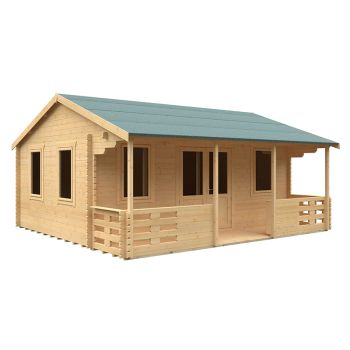 20x18 The Addlington 44mm Cabin - L595 x W535 x H313.9 cm - Solid Wood/Softwood/Pine - Natural