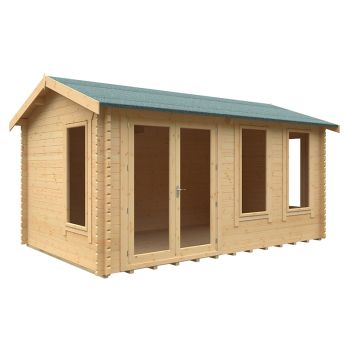 16x10 The Sherborne 44mm Cabin - L475 x W295 x H272.6 cm - Solid Wood/Softwood/Pine - Natural