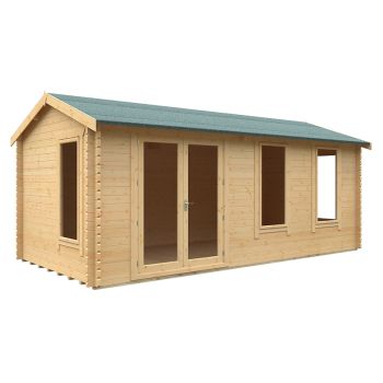 20x10 The Sherborne 44mm Cabin - L595 x W295 x H272.6 cm - Solid Wood/Softwood/Pine - Natural