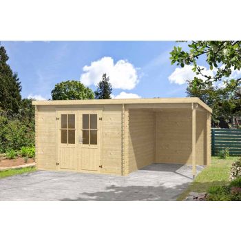 Tampa-Log Cabin, Wooden Garden Room, Timber Summerhouse, Home Office - L501 x W319 x H210.9 cm