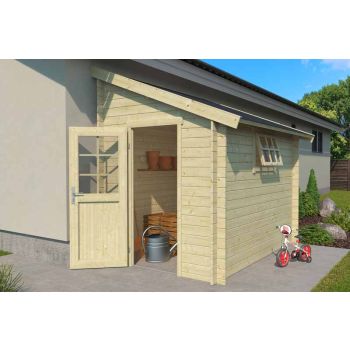 Jura-Log Cabin, Wooden Garden Room, Timber Summerhouse, Home Office - L214.6 x W295 x H267.9 cm