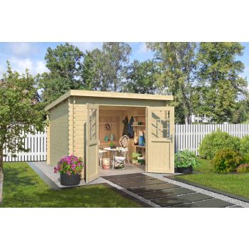 San Jose 275-Log Cabin, Wooden Garden Room, Timber Summerhouse, Home Office - L295 x W313.9 x H210.9 cm