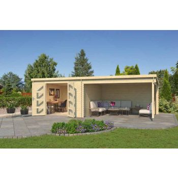 New Orleans-Log Cabin, Wooden Garden Room, Timber Summerhouse, Home Office - L730 x W359.1 x H222.3 cm