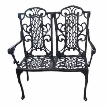 Victorian Bench (2 Seater) British Made, High Quality Cast Aluminium Garden Furniture - Wide Choice of Colours and Finishes