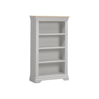 Bordeaux Bookcase - L33 x W89 x H150 cm - Pebble Grey/Oak