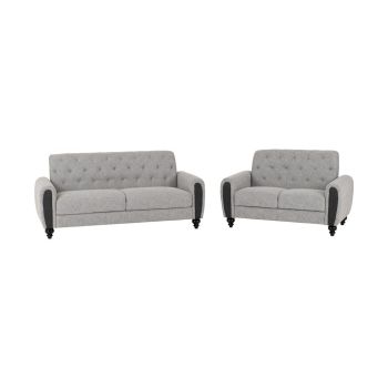 Chester Indoor 3+2 Seater Sofa Set - Light Grey