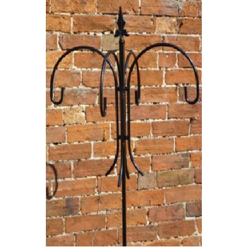 4 -Way Bird Crook Bare Metal/Ready to Rust - Steel - L62.5 x W62.5 x H221 cm