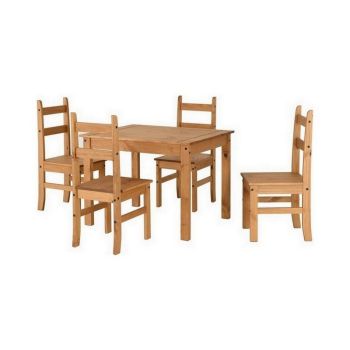 Corona Budget Dining Set - Distressed Waxed Pine