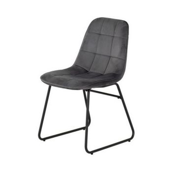 Lukas Chair (Box of 2) - L54 x W43 x H81 cm - Grey Velvet