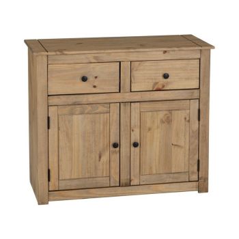 Panama 2 Door 2 Drawer Sideboard - L40 x W93 x H80 cm - Natural Wax