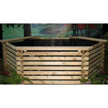 400 Gallon Pond and EPDM Liner without Pump - W229 x H75 cm - Minimal Assembly Required