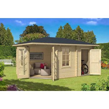 Aruba 2 A-Log Cabin, Wooden Garden Room, Timber Summerhouse, Home Office, Outdoor Gym by Buttercup Farm.