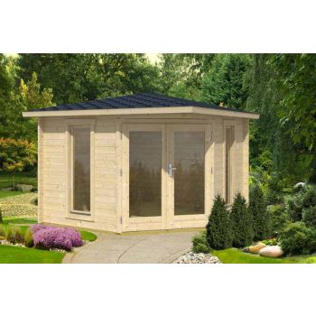 Edinburgh 1-Log Cabin, Wooden Garden Room, Timber Summerhouse, Home Office - H246.2 cm