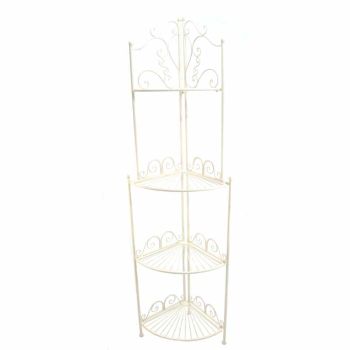 Blais Corner Shelf 4T - L32 x W32 x H158 cm - Cream