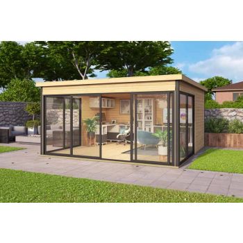 Domeo 5 + Domeo 5 Al pack ISO - Wooden Garden Room, Timber Summerhouse, Home Office, Outdoor Gym by Buttercup Farm.