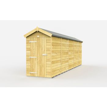 4 x 19 Feet Apex Shed - Single Door Without Windows - Wood - L560 x W118 x H217 cm