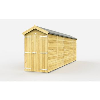 4 x 20 Feet Apex Shed - Double Door Without Windows - Wood - L592 x W118 x H217 cm