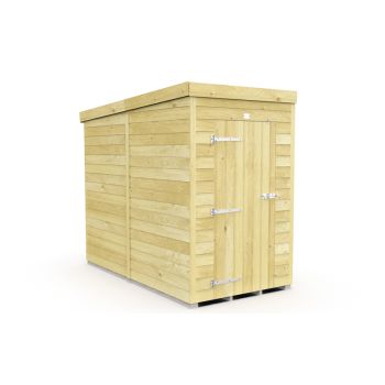 4 x 8 Feet Pent Shed - Single Door Without Windows - Wood - L231 x W127 x H201 cm