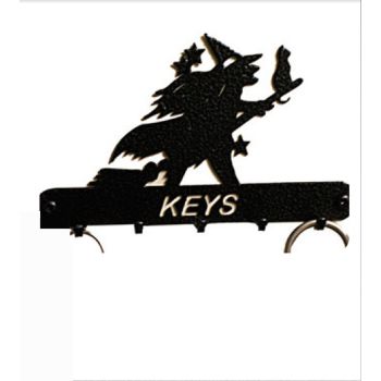 Witch Key Holder - Rack - Solid Steel - W15 x H9 cm - Black
