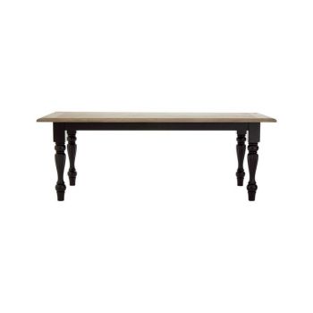 Kensington Townhouse Dining Table - Wood - L100 x W200 x H78 cm - Black