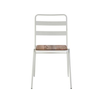 District Dining Chair - Metal/Wood - L52 x W43 x H84 cm - White