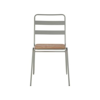 District Dining Chair - Metal/Wood - L52 x W43 x H84 cm - Grey