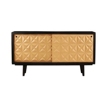 Malta Sideboard - Wood - L45 x W160 x H85 cm - Gold/Brown