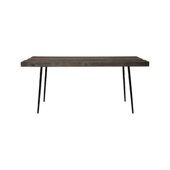 Mason Dining Table - Wood/Metal - L83 x W180 x H78 cm - Black/Grey/Blue