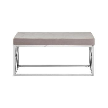 Allure Mink Tufted Bench - Metal - L44 x W97 x H46 cm
