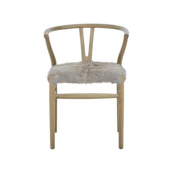 Hazel Y Back Dining Chair - Wood/Synthetic/Textile - L58 x W57 x H78 cm - Natural
