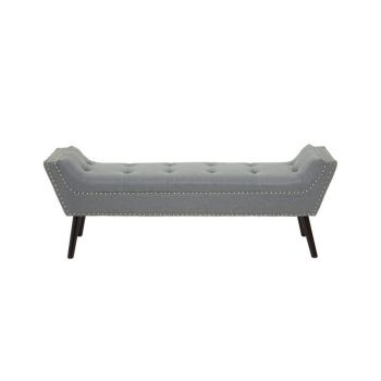 Alea Bench - Wood/Textile - L46 x W161 x H55 cm - Grey