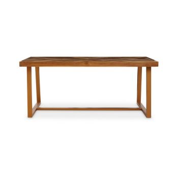 Kendari Dining Table - Metal/Wood - L91 x W181 x H76 cm - Natural/Brown