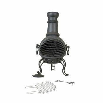 Murcia Medium Chimenea Large - Steel - L47 x W47 x H88 cm - Black