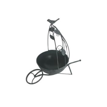Garden Planter - Metal - L19 x W34 x H36 cm - Grey