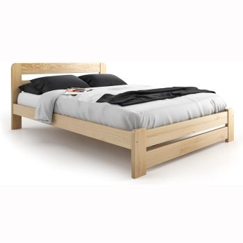 Double Size Bed - Wood - L197 x W146 x H80 cm - Pine