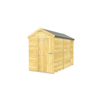 5 x 10 Feet Apex Shed - Single Door Without Windows - Wood - L302 x W147 x H217 cm