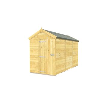 5 x 12 Feet Apex Shed - Single Door Without Windows - Wood - L358 x W147 x H217 cm