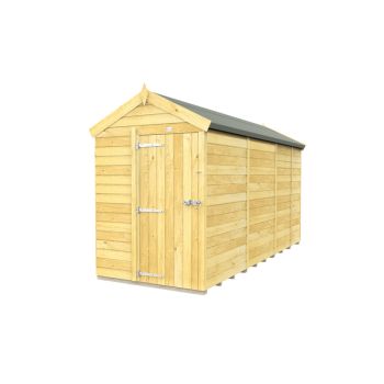 5 x 13 Feet Apex Shed - Single Door Without Windows - Wood - L387 x W147 x H217 cm