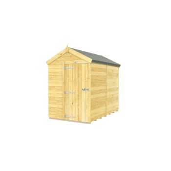 5 x 8 Feet Apex Shed - Single Door Without Windows - Wood - L243 x W147 x H217 cm