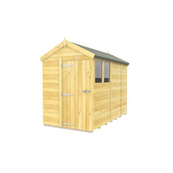 5 x 9 Feet Apex Shed - Single Door With Windows - Wood - L272 x W147 x H217 cm