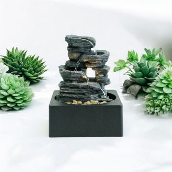 Table-Top Water Fountain - L18 x W18 x H24 cm